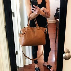 Tory Burch Tan Leather Tote Shoulder Bag